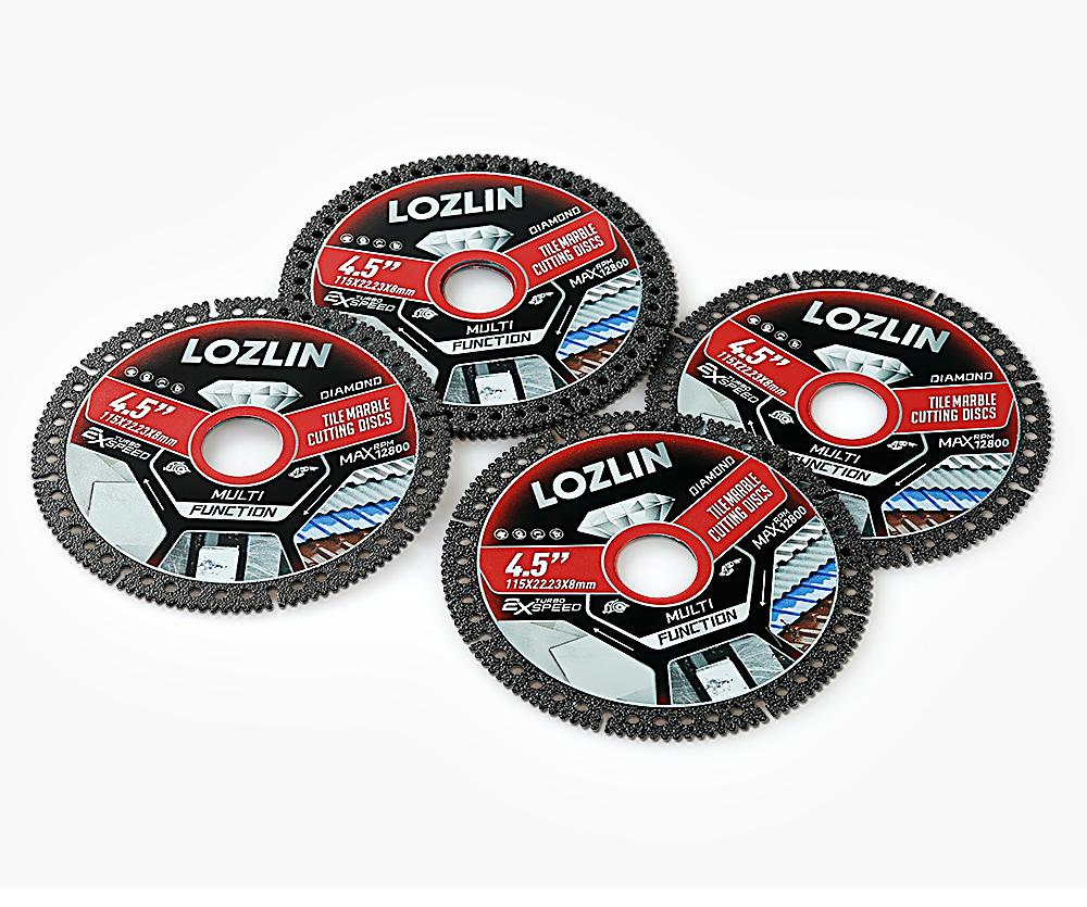 LOZLIN 4.5" 1PCS/3PCS Diamond Tile Cutting Blades - Ultra-Thin Dry Cutting Disc for Ceramic, Marble, Granite - Angle Grinder Blades& Durable for Masonry/Construction Power Tool LOZLIN 4.5" 1PCS/3PCS Diamond Tile Cutting Blades - Ultra-Thin Dry Cutting Disc for Ceramic, Marble, Granite - Angle Grinder Blades& Durable for Masonry/Construction Power Tool