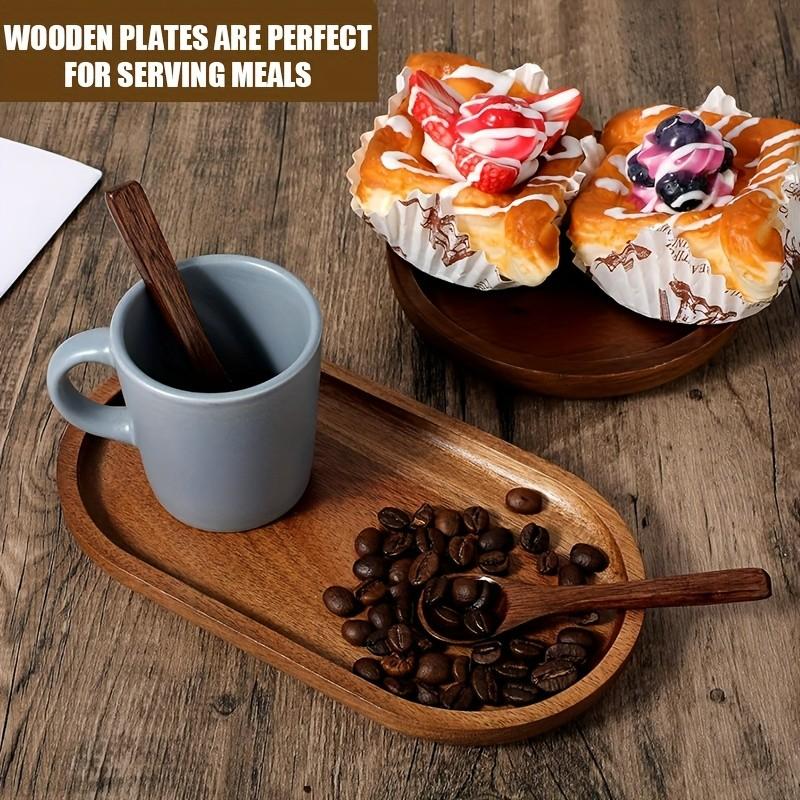 Set of 5 Teak Wood Trays (11.5 X 4 Inches), Cold Platter, Food Tray, Bread Basket, Oval Tray, Ideal for Parties, Afternoon Tea, Bar, Cafe, Restaurant