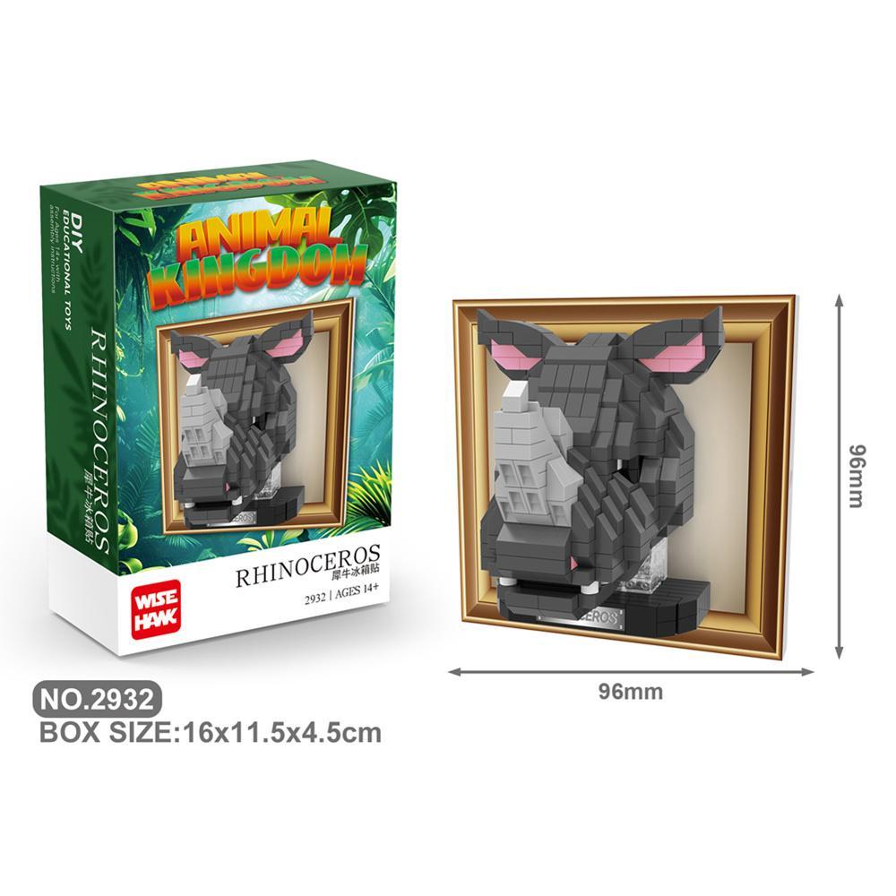 8-Pack DIY Animal Head Block Refrigerator Magnets, New Plastic Suction Cups, Home Creative Decoration, Perfect Holiday Gift