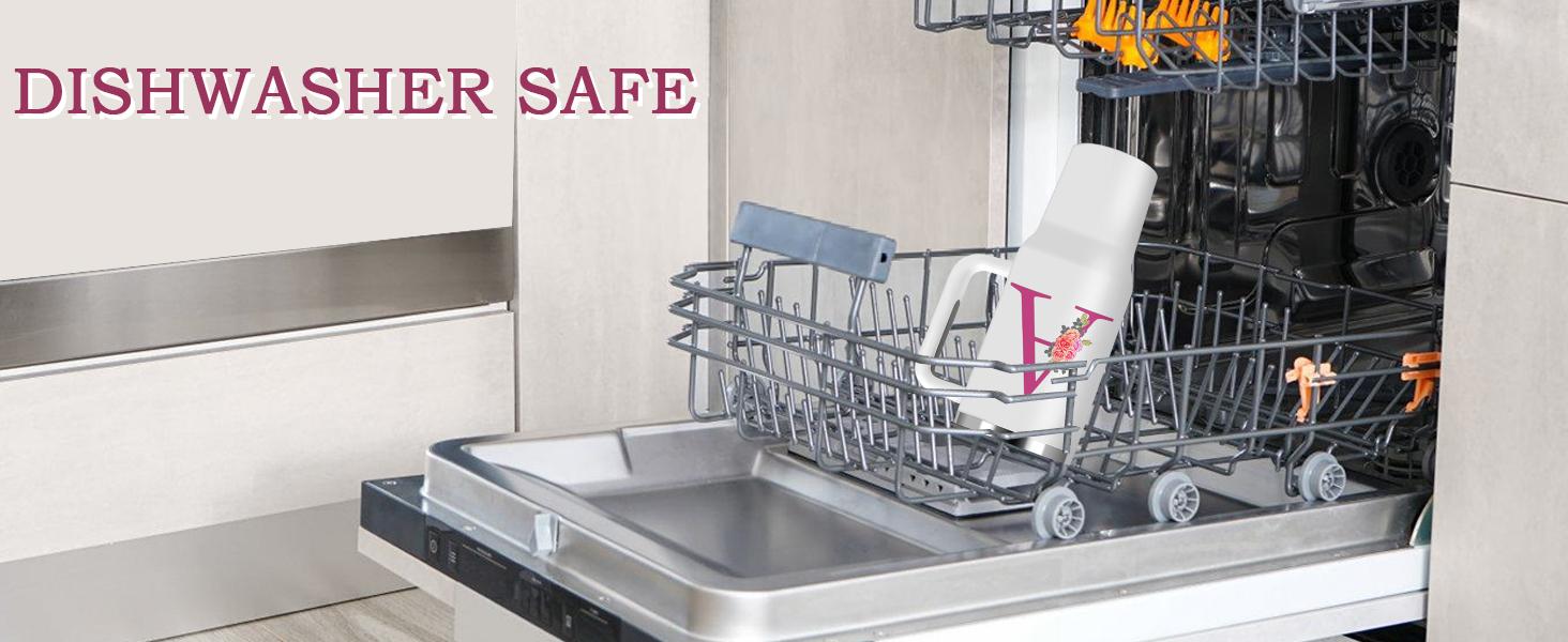 Monogrammed Gifts for Women,Wife,Initial Cup,Personalized for Birthday Gifts,Halloween,Thanks giving Day,Custom Tumbler with Handle 40oz-A