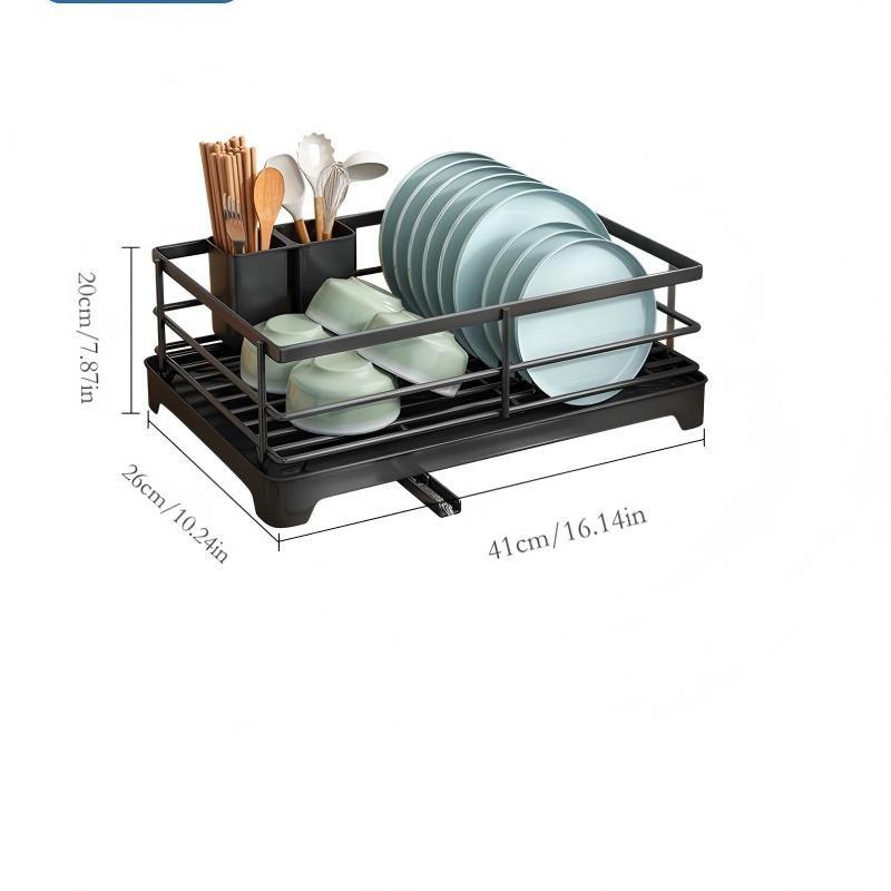 Multifunctional Kitchen Storage Rack, Thick Metal Sink Drainage Holder, Bowl and Plate Organizer, Dish Drying Organiser, Durable and Space-Saving Design