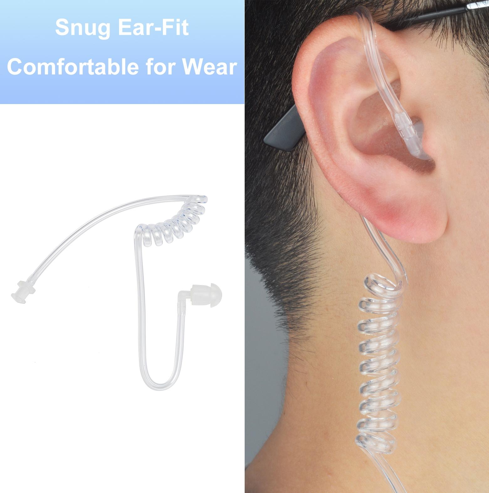 YNIBST 3.5mm Receiver/Listen Only Surveillance Radio Earpiece Compatible with Two-Way Radios, Transceivers and Radio Speaker Mics Jacks with Acoustic Coil Tube Walkie Talkie Headset for Security, Police and Law Enforcement Use