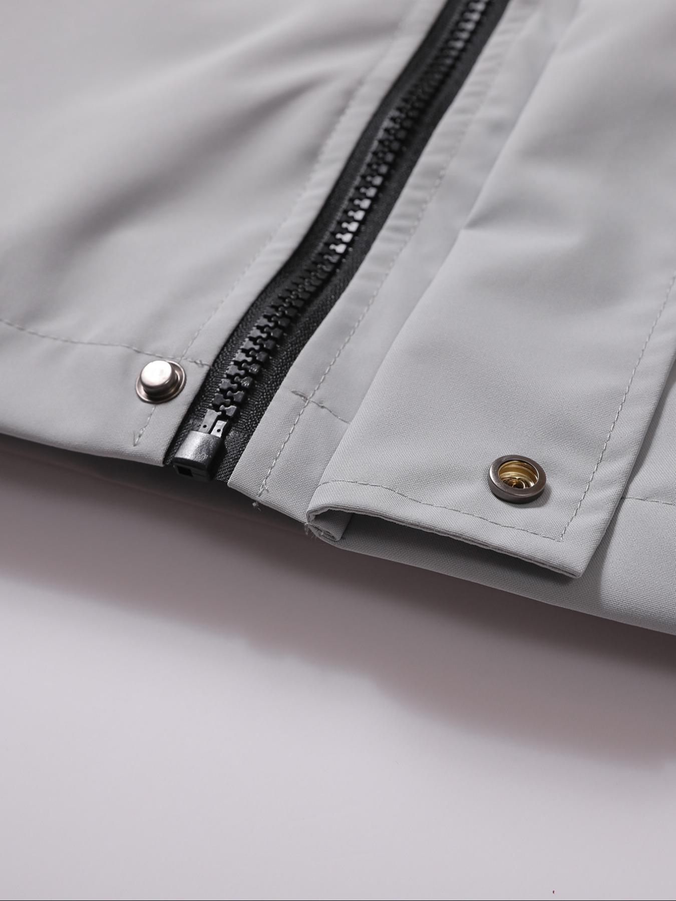 Men's Functional Workwear Jacket, Multi-Pocket Hooded Coat, Waterproof Durable, Outdoor Adventure, Hiking Camping, Fall Winter