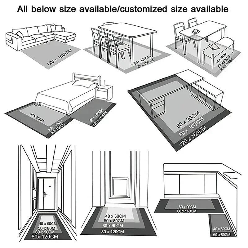 Barber Shop Tools Flannel Area Rug - Vintage Haircut Salon Print Soft Mat for Living Room, Non-Slip Grooming Home Decor#BarberShopRug #SalonToolsMat #BarberGroomingDecor #VintageHaircutCarpet #NonSlipFlannelRug