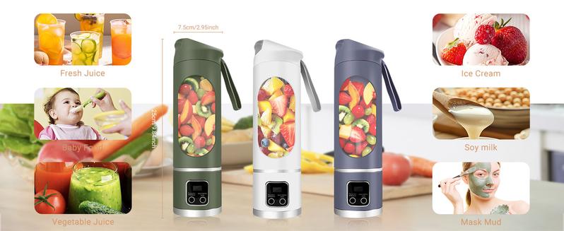 Digital Juicer Blender - Smart LED Display, Diet-Friendly，Leak Proof Design， healthy lifestyle