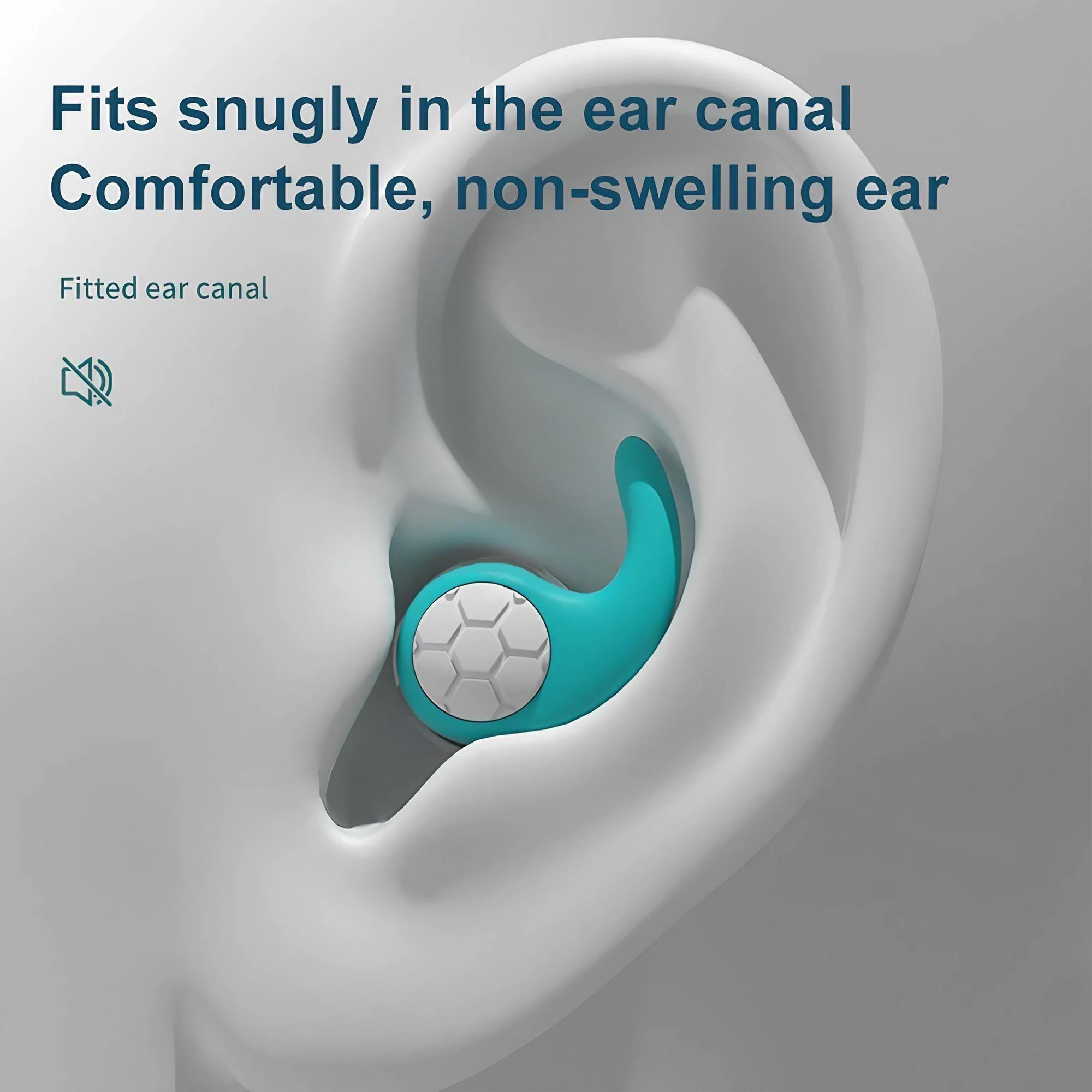 Swimming Ear Plugs, Waterproof Reusable Silicone Ear Plugs for Swimming Surfing Snorkeling and Other Water Sports, Adults and Teens over 14, Swimming Accessories, Swimming Earplug