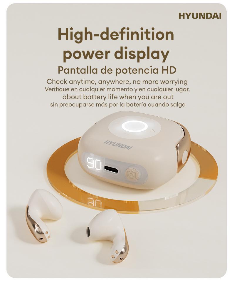 HYUNDAI SU6 TWS Bluetooth Remote Control Earbuds for Short Videos Viewing & Camera Remote HIFI Stereo Audio Headphones Compatible with Various System Electronic Headset