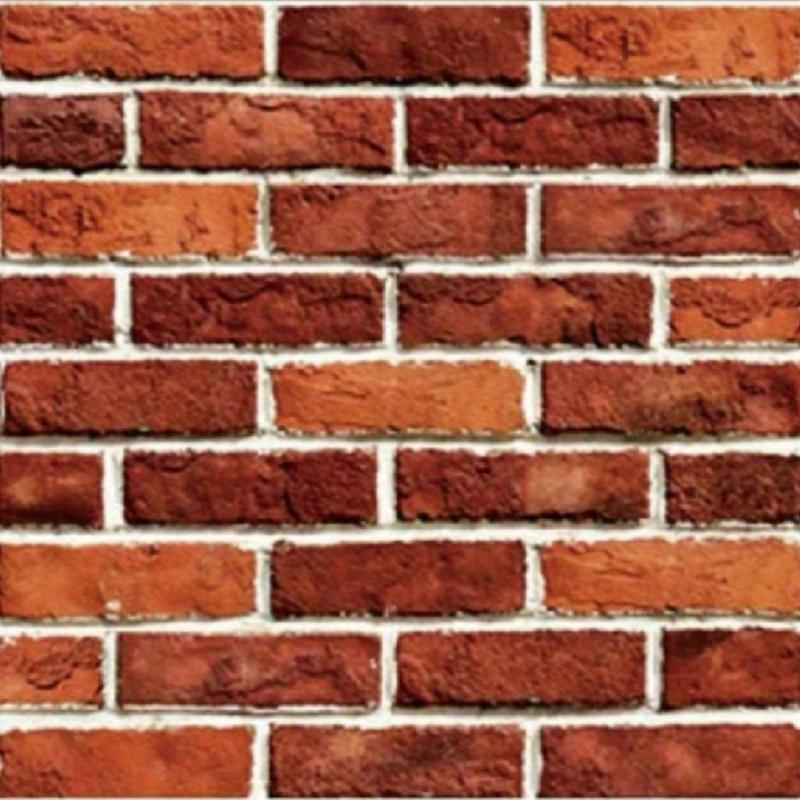 20-Piece 3D Red Brick Wall Tile Stickers - Interior Wall, Self-Adhesive, Easy to Peel & Stick, Durable, Waterproof & Easy to Clean | Perfect for Kitchen, Living Room, Bathroom & Hallway Decor
