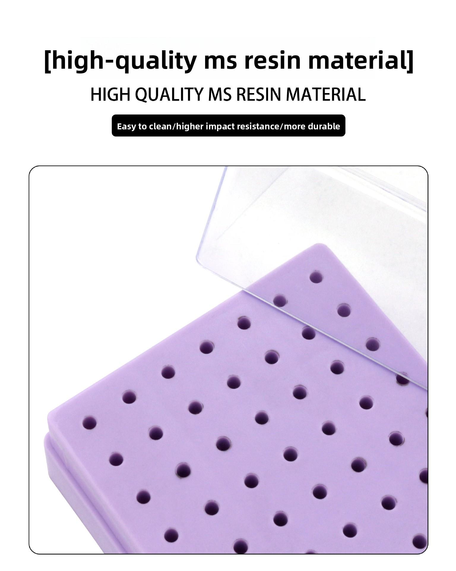 New Nail Polish Sanding Heads 49-Piece Box Display Stand Cleaning Dustproof Nail Art Display Box Storage Box Tool Organizer