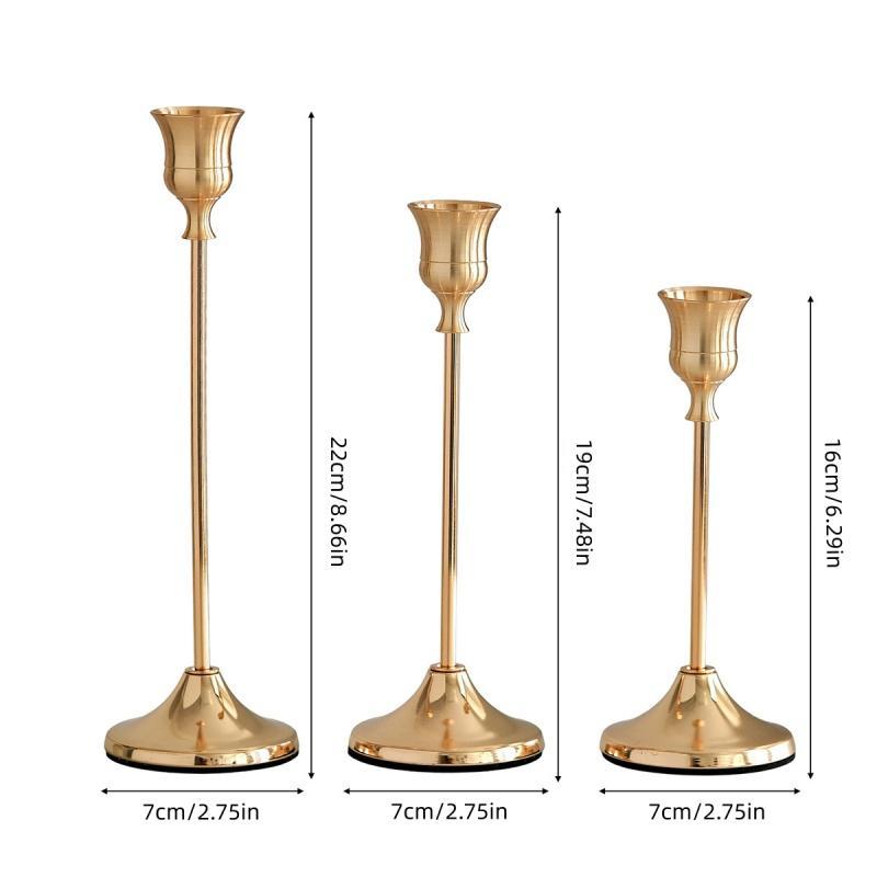 Vintage Candlestick Holder Set, Vintage Candle Stand, Retro Modern Decorative Centerpiece, Table Decoration for Weddings, Fireplace Mantel, Home Decor Gift