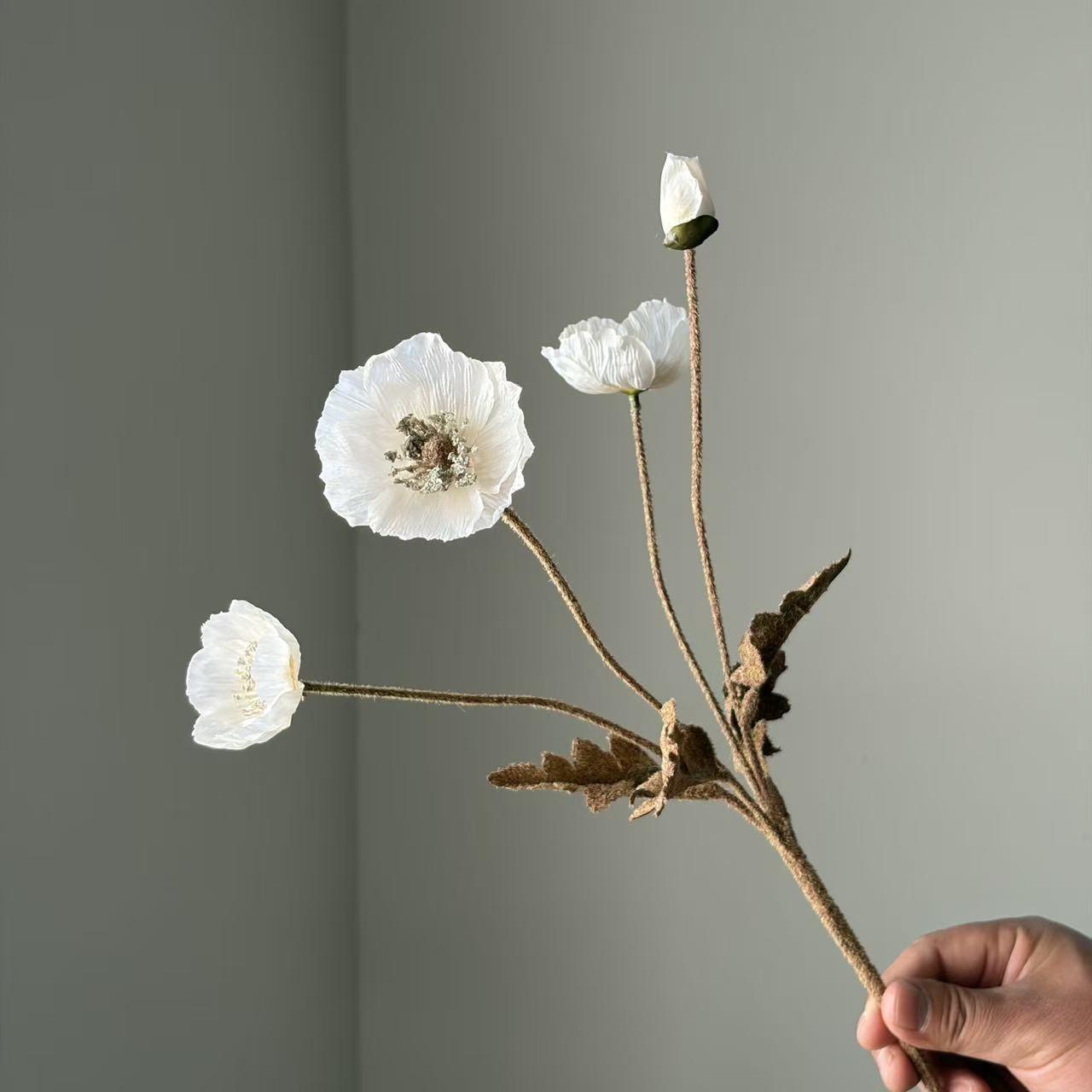 High-Quality Autumn Color Poppies Simulation Flowers, Soft Decoration Pairing, Factory Direct Quality, Perfect for Home Decor