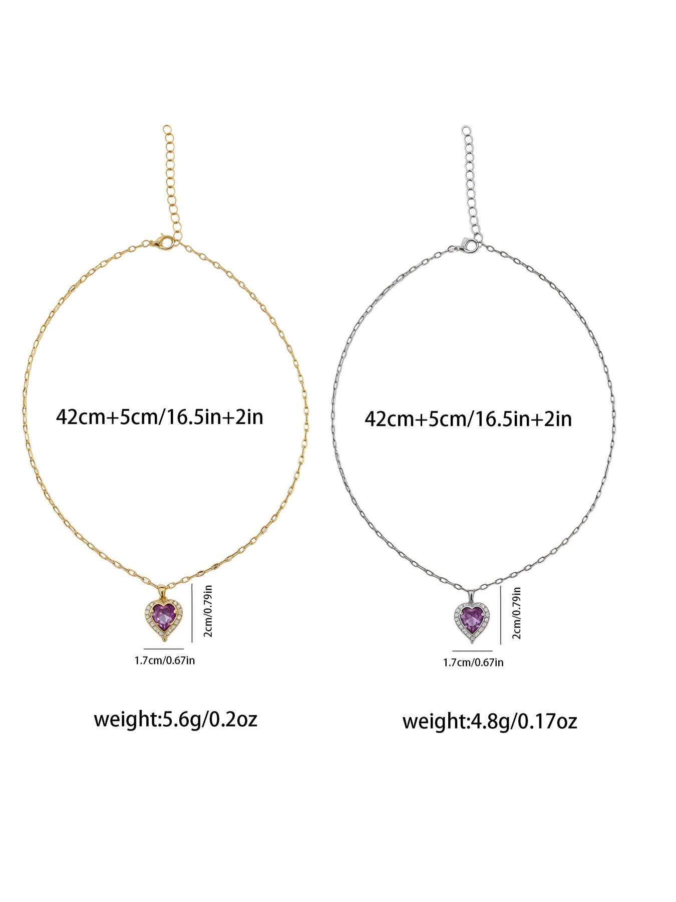 Ocean Heart Colorful Pendant Necklace, Elegant Lady Fashion Love Charm Jewelry, Daily Wear, Gift for Girlfriend, All Seasons