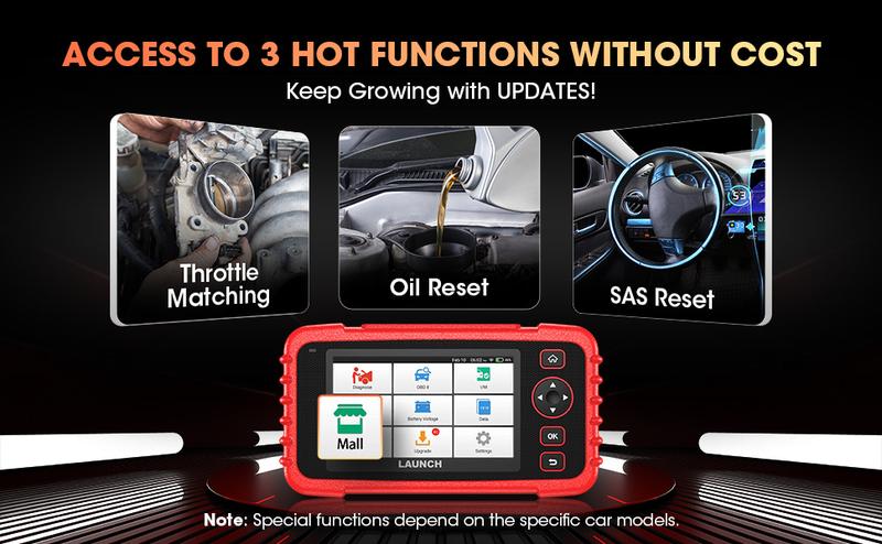 LAUNCH OBD2 Scanner CRP123X Elite, Lifetime Free WiFi Update scan Tool, FCA SGW, SAS Calibration/Throttle Reset/Oil Reset Diagnostic Scanner, Multi Systems Car Scanner, Battery Test, Auto VIN