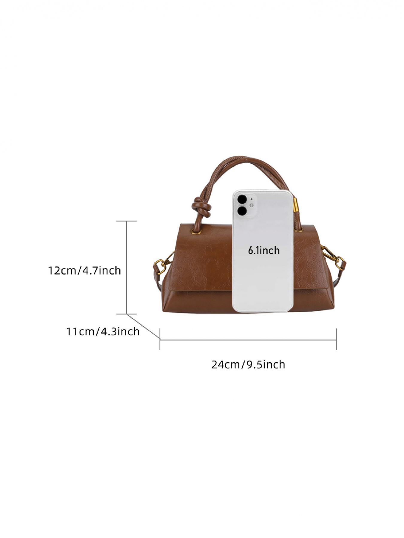 Simple Versatile Small Satchel Bag, Casual Flip Cover Clutch for Shopping & Commuting, Stylish Crossbody Shoulder Bag, Crossbody Clutch Purse
