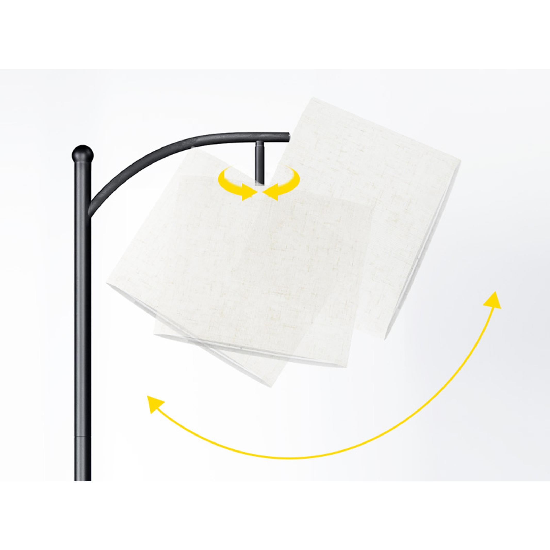 Arc Floor Lamp,Modern Floor Lamp with 3 Color Temperatures Bulb,Metal Standing Lamps with Adjustable Hanging Lampshade,Tall Floor Lamps for Living Room (Black) Arc Floor Lamp,Modern Floor Lamp with 3 Color Temperatures Bulb,Metal Standing Lamps with Adjustable Hanging Lampshade,Tall Floor Lamps for Living Room (Black)