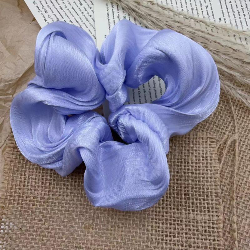 4Pcs Cream Puff Hair Scrunchies, Cute Fairy Forest Style Hair Ties for Women, Sweet Hair Accessories for Camping, Picnics, Parties & Holiday Gifts