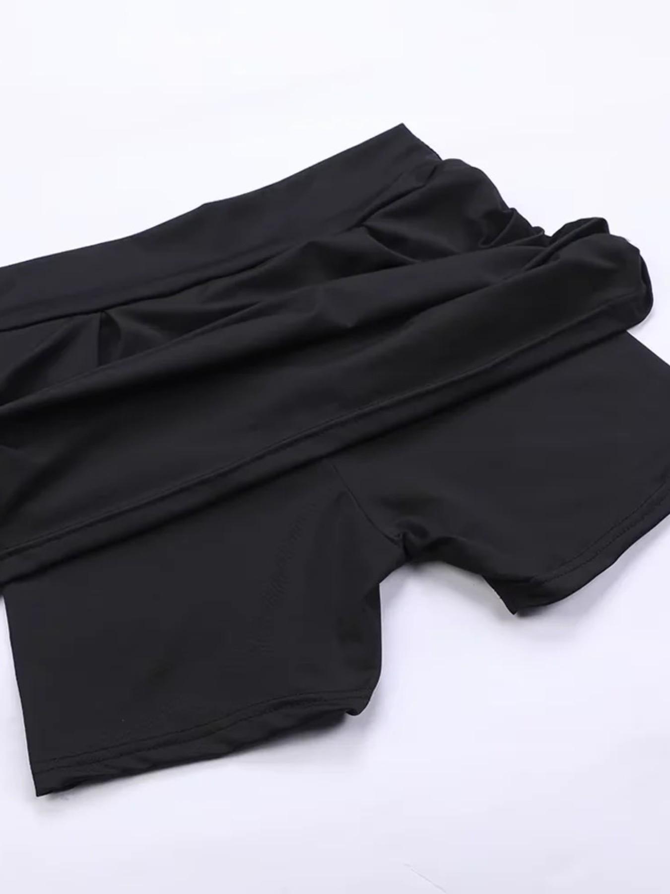 2026 Summer Women's Plain Fitted Sporty Short Skirt, Multi-Color Options, S-Xxxl, Casual Style, Comfortable Fit, Perfect for Daily Wear