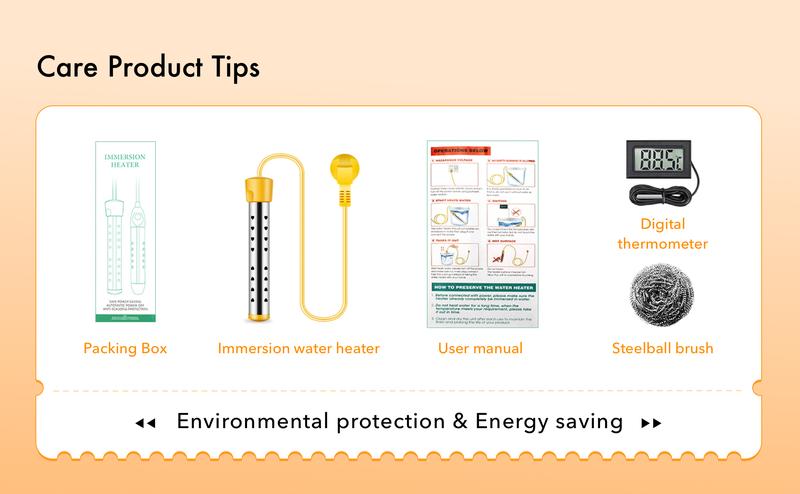 Submersible Bath Heater for Bathtub - Immersion Water Heater for Buckets, Pools, and Tubs, Fast & Efficient Portable Pool Warmer,Christmas gifts, New Year gifts