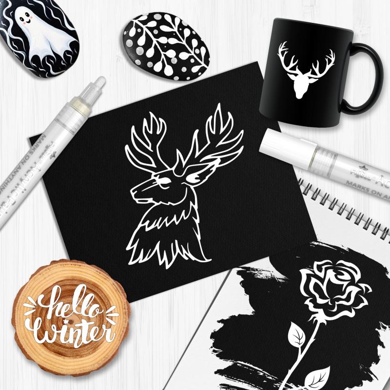 Black White Gold SilveryAcrylic Paint Pens, Acrylic Paint Markers Art Markers Pen 0.7 mm Extra Fine, 3 mm Medium Tip, Waterproof Paint Pens for Rock Painting Ceramic Glass Canvas Mug Metal Wood DIY Supplies Black White Gold SilveryAcrylic Paint Pens, Acrylic Paint Markers Art Markers Pen 0.7 mm Extra Fine, 3 mm Medium Tip, Waterproof Paint Pens for Rock Painting Ceramic Glass Canvas Mug Metal Wood DIY Supplies