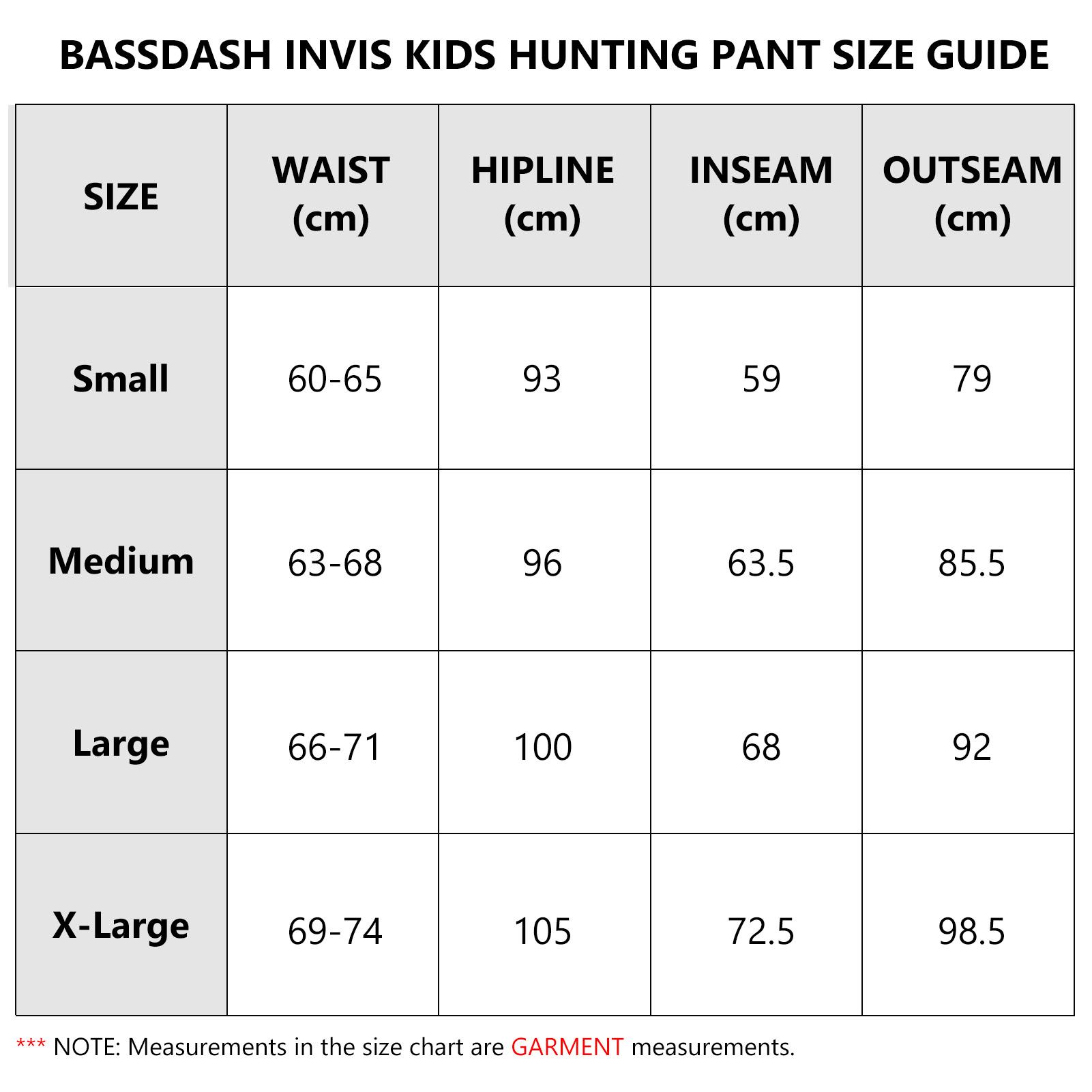 BASSDASH Invis Kid’s Youth Stretch Hunting Pants Water Resistant Breathable Camo Cargo Fishing Pant