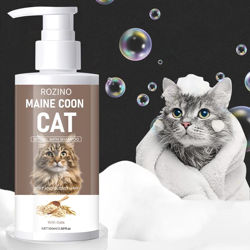 ROZINO Maine Coon Cat - Specific Shampoo (Oat Nourishing/Gentle Cleansing/Brighten Fur)
