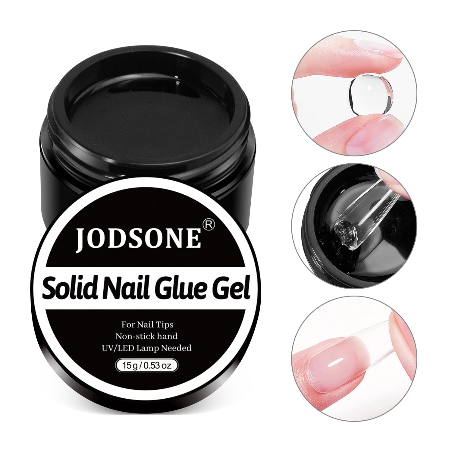 JODSONE Solid Nail Gel Glue - Easy Operation, 15 Gram, U V Light Needed, Nail Art JODSONE Solid Nail Gel Glue - Easy Operation, 15 Gram, U V Light Needed, Nail Art