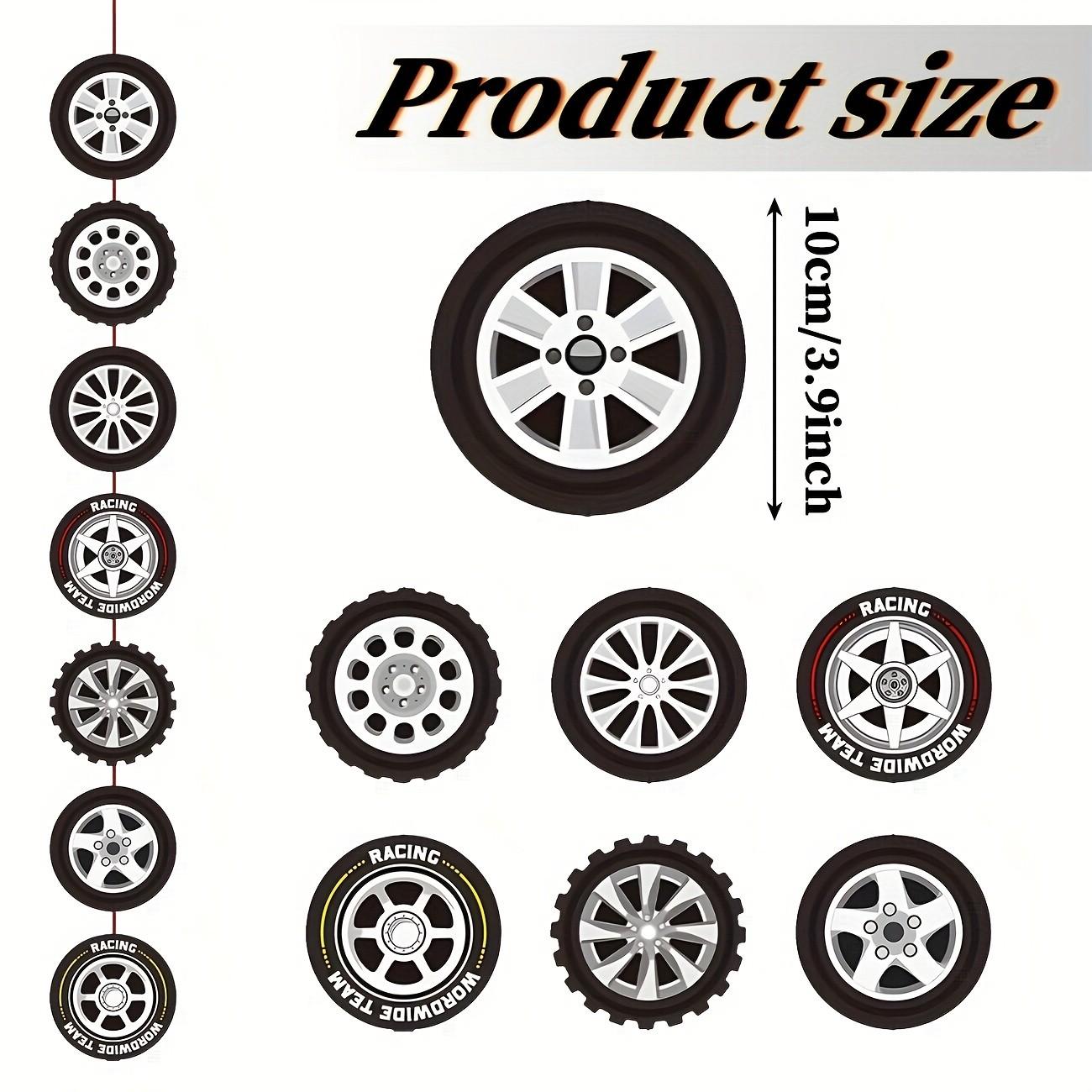 Race Car Party Decorations, Racing Car Party Banner, Wheel Tire Garland, Car Tyre Paper Cutouts, Birthday Party Favors, Classroom Supplies