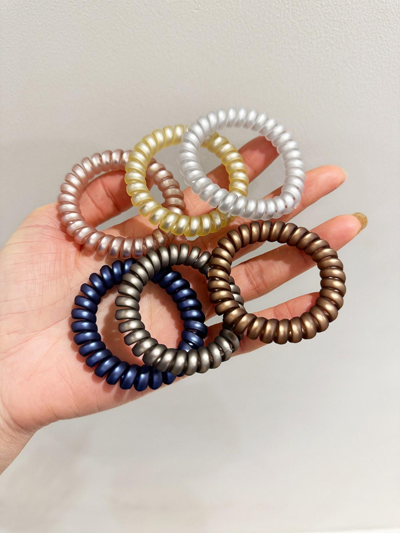 6-Pack Hair Ties for Women, High Elasticity Durable Rubber Bands, Simple New Design, Versatile Headwear Accessories, All Seasons