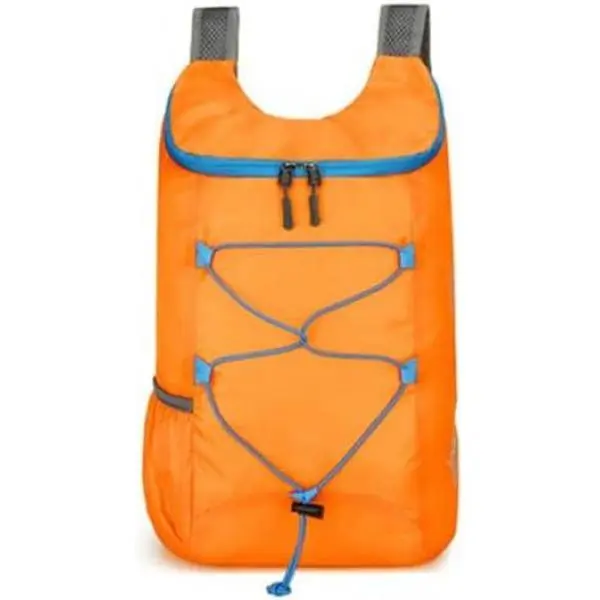 Lightweight and Thin Foldable Backpack, Climbing Bag, Hiking Daypack, 15L Waterproof Travel Packable Rucksack (Orange)
