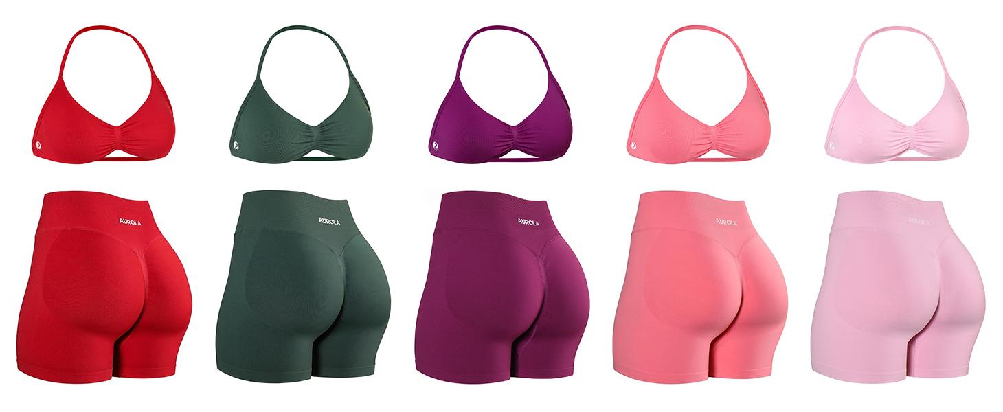 AUROLA Influence Strappy Bra Sports Bras for Women, Backless Padded Impact Strappy Bra for Workout Gym Yoga with Removable Cups SpringStatements