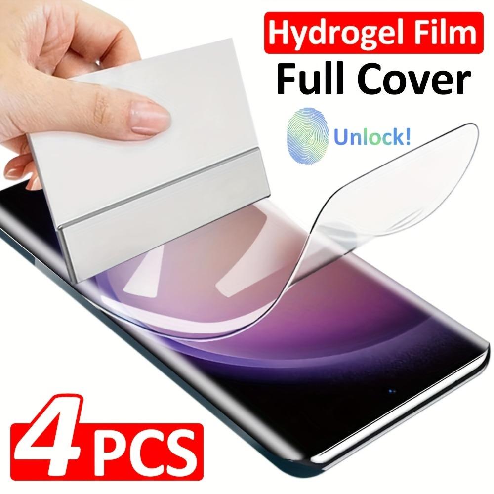 Full Coverage Water Gel Screen Protector for S20 S21 S22 S23 S24 Ultra Plus A54 A53 A52 A51, 4 Pack Flexible and Durable