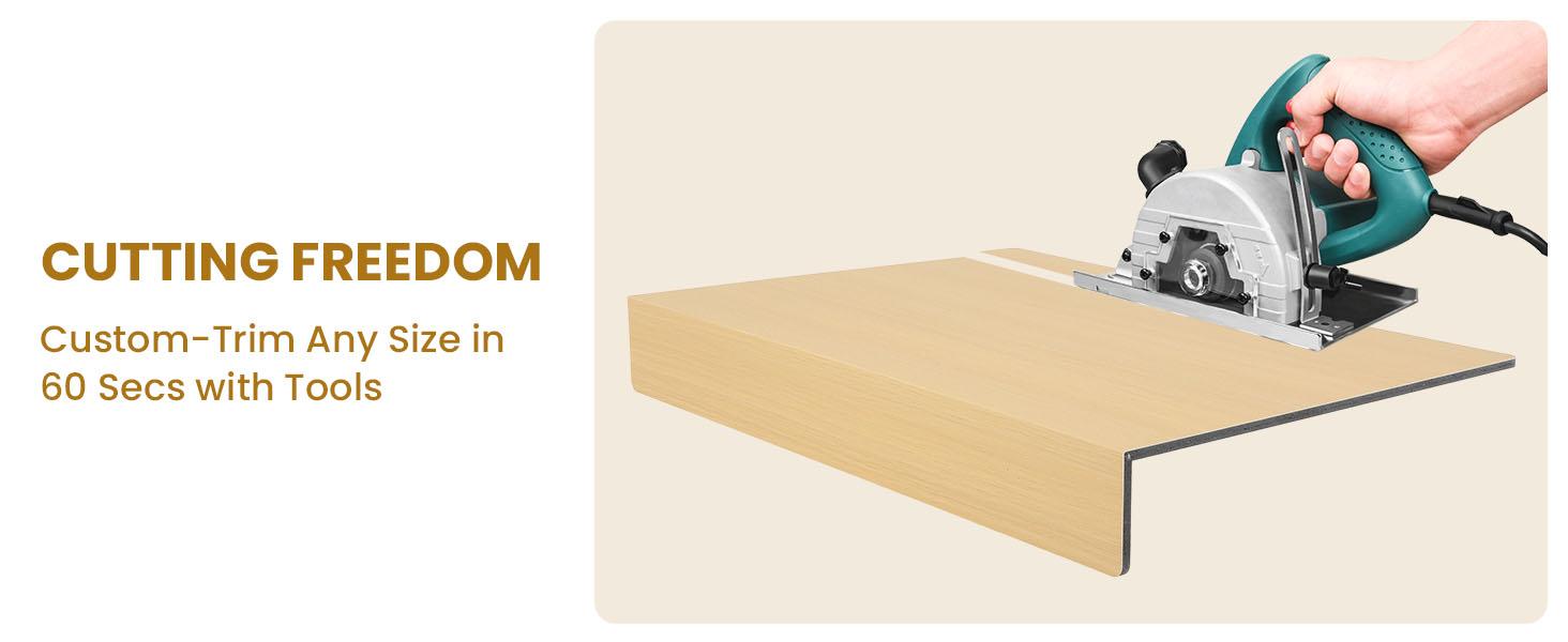 5-Pack White Foamed PVC Wire Shelf Covers with Corner Protectors - Faux Wood Panel Shelves for Metal Racks, -Slip, Snap-On Installation (No Tools) - Fits 22"x12"x3" & 30"x16"x3" Shelving Units Kitchen Organiser