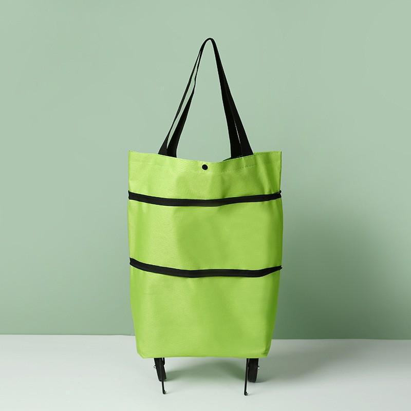 Dual-Use Shopping Bag, Convertible Rolling Cart, Foldable Grocery Carrier, Hands-Free Shopping Tool, Multifunctional Portable Trolley