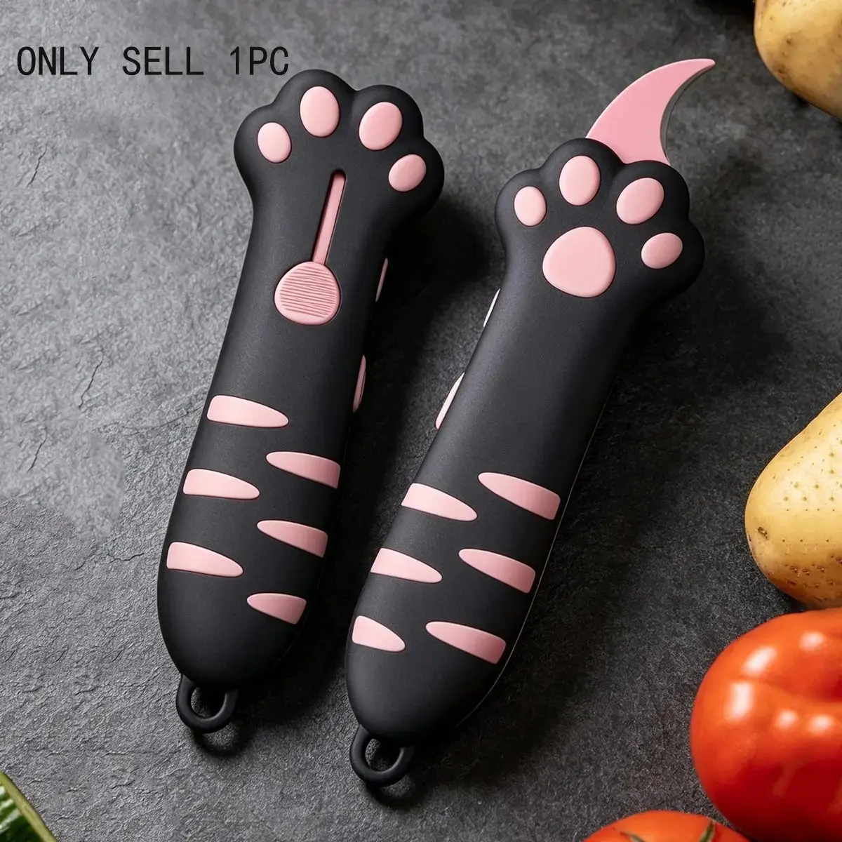 🐾 Cute Mini Cat Paw Utility Knife ｜ Retractable Package Opener & Box Cutter for Home Office Paper Express Unboxing
