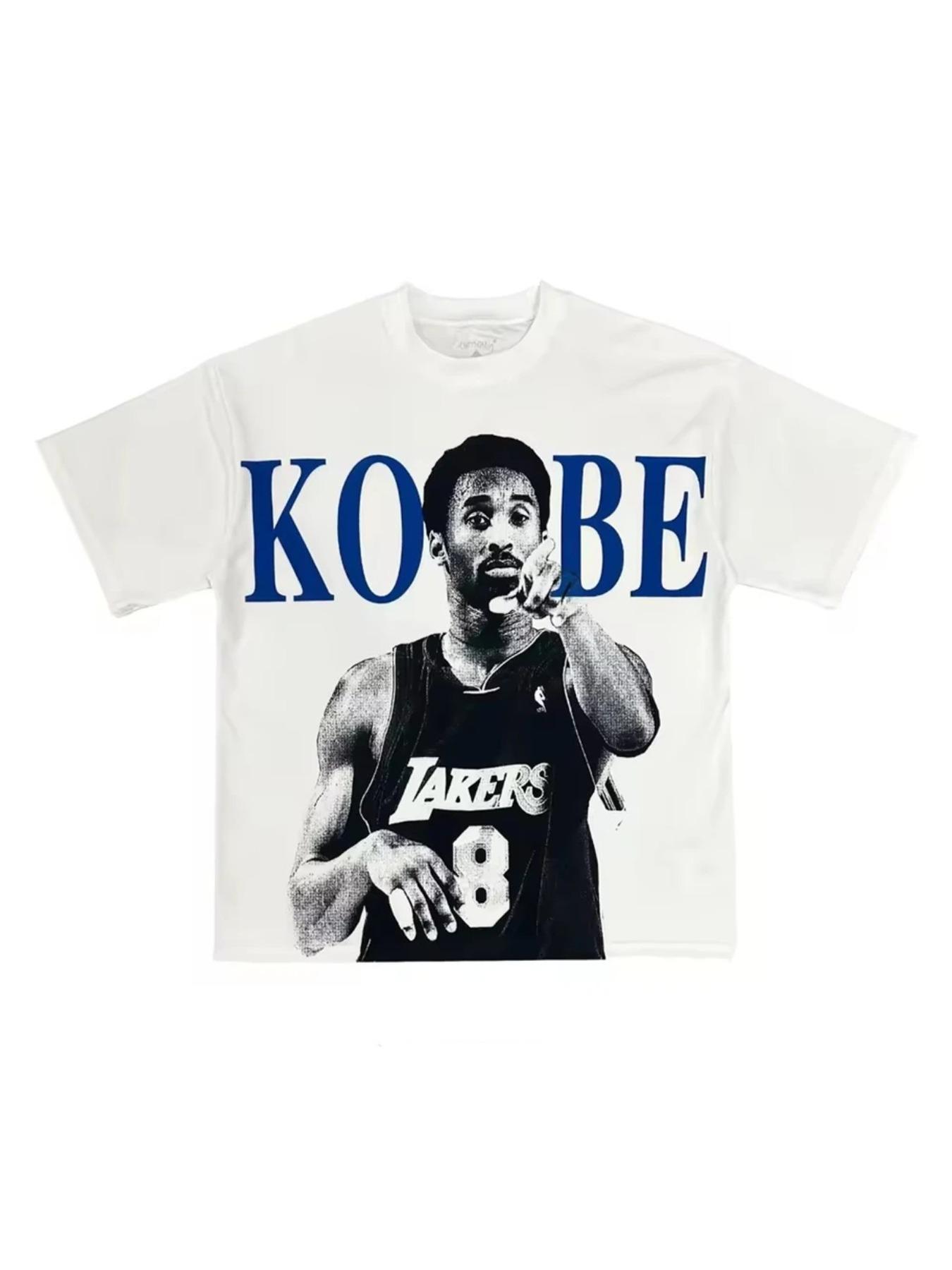 Summer New Basketball Star T-shirt Fashionable Hip Hop Y2K Street Harajuku Style Men's and Women's Short Sleeve Round Neck Printed T-shirt Soft Skin friendly