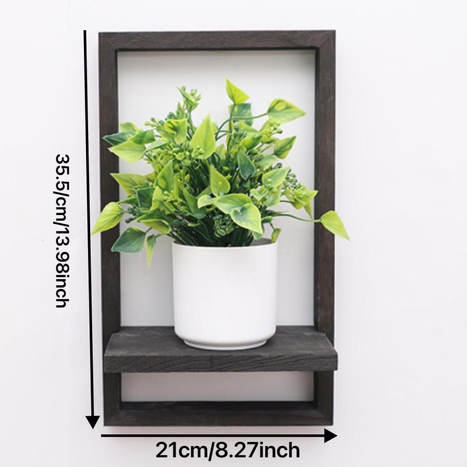 Wall-Mounted Plant Rack, Space-Saving Wood Indoor Plant Shelf, Home Decor, Succulent Display, Herb Showcase, Floating Shelves