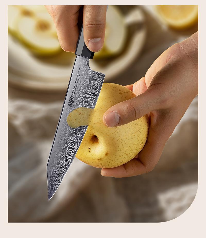 FINDKING 5 Inch Kitchen Utility Knife, Sharp Fruit Paring Knife, Solid & Beautiful Pairing Knife, Small Kitchen Knife for Everyday Cooking & Food Prep (BLACK-ROSE Series)