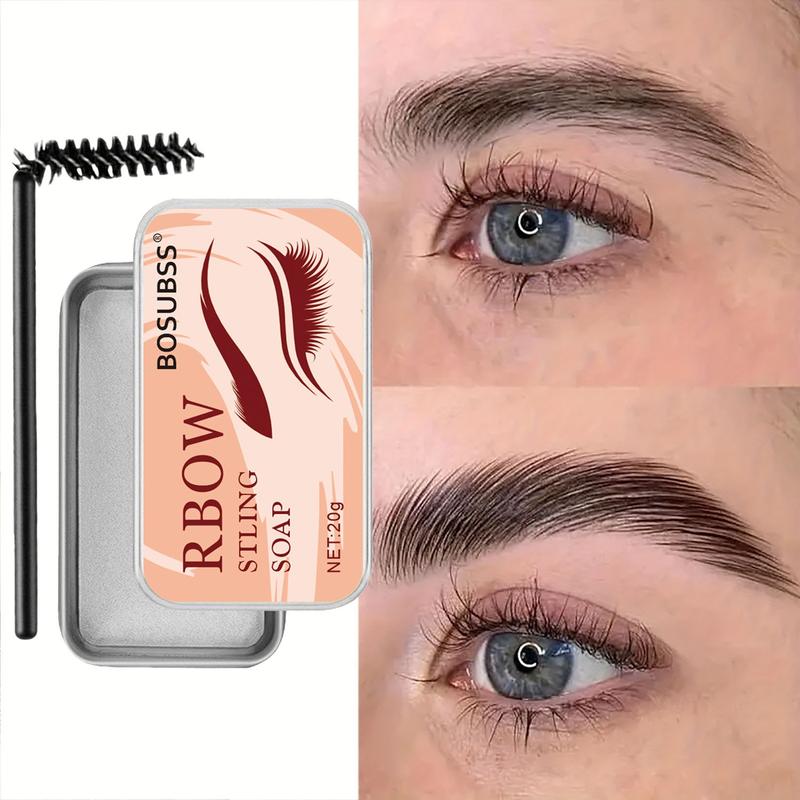 Bosubss Eyebrow Cream Soap, Long-Lasting Natural Dye, Waterproof Eyebrow Gel, Refreshing Lash Primers, Transparent Brow Styling Wax, 1pc