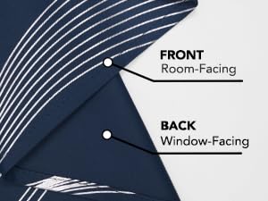 Deconovo Blackout Curtains(2 Panels, Silver Print Wave Striped Pattern) - Thermal Insulated,Soundproof Drapes with Grommet for Living Room & Bedroom Deconovo Blackout Curtains(2 Panels, Silver Print Wave Striped Pattern) - Thermal Insulated,Soundproof Drapes with Grommet for Living Room & Bedroom