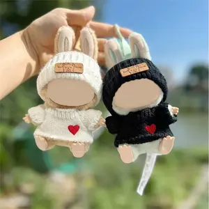 6.69 inch Labubu Doll Clothes Set with 2 Stylish, Hats and clothes for labubu Dolls, Adorable Accessories for Play & Display, Doll Clothing Set