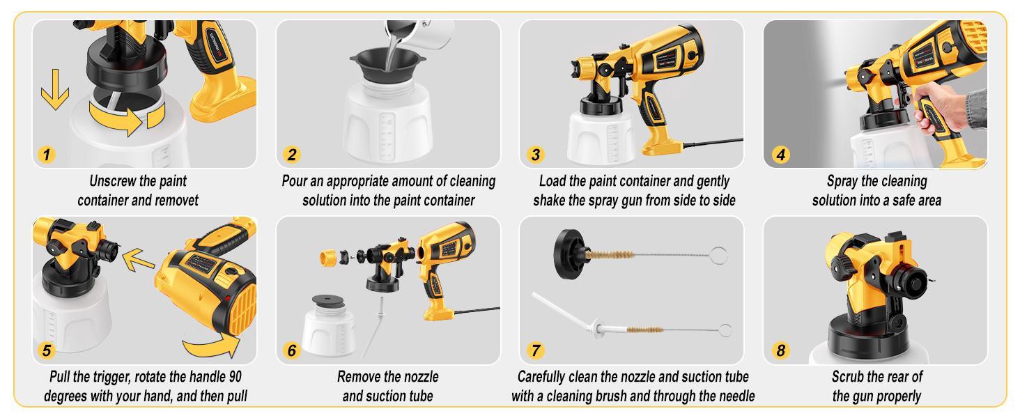 Paint Sprayer 1000W High Power Electric Spray Paint with Adjustable Spray Width Knob 4 Nozzles,1400ml High Capacity Container,Easy to Clean for Paint Sprayer for Furniture Garder Fence Walls Chairs Door Etc,MirrorZone. Paint Sprayer 1000W High Power Electric Spray Paint with Adjustable Spray Width Knob 4 Nozzles,1400ml High Capacity Container,Easy to Clean for Paint Sprayer for Furniture Garder Fence Walls Chairs Door Etc,MirrorZone.