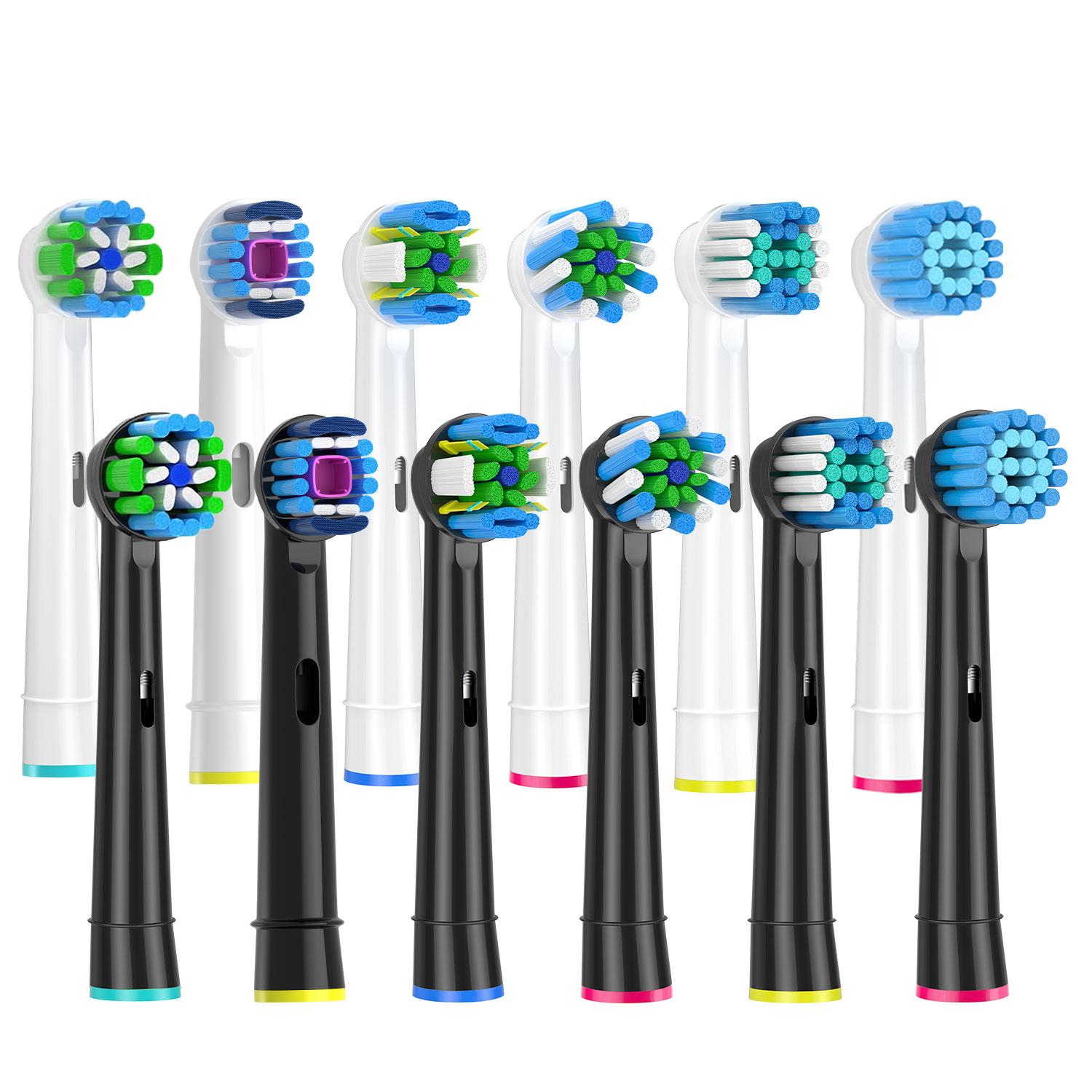 12Pack Toothbrush Replacement Heads Refill for Braun Oral-B Electric Toothbrushes, Compatible with Pro Series Models, Durable & Effective Cleaning, Replaceable Brush Heads