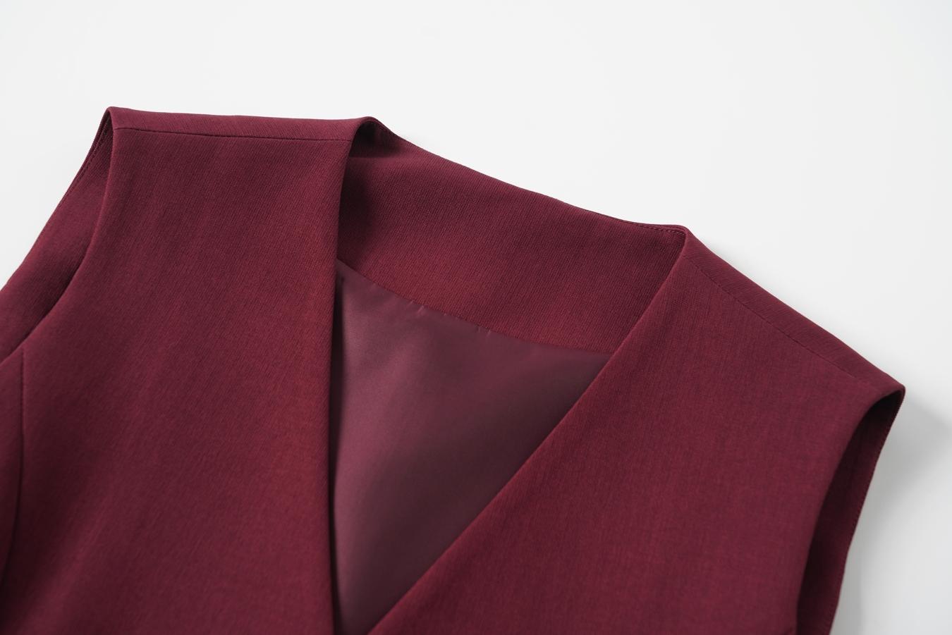 Minimalist Women's Basic Solid Color Fitted Asymmetric Button-Front Blazer Vest, Elegant Chic V-Neck Sleeveless Outerwear, Spring & Fall Work Office Clothes Business Vest Minimalist Women's Basic Solid Color Fitted Asymmetric Button-Front Blazer Vest, Elegant Chic V-Neck Sleeveless Outerwear, Spring & Fall Work Office Clothes Business Vest