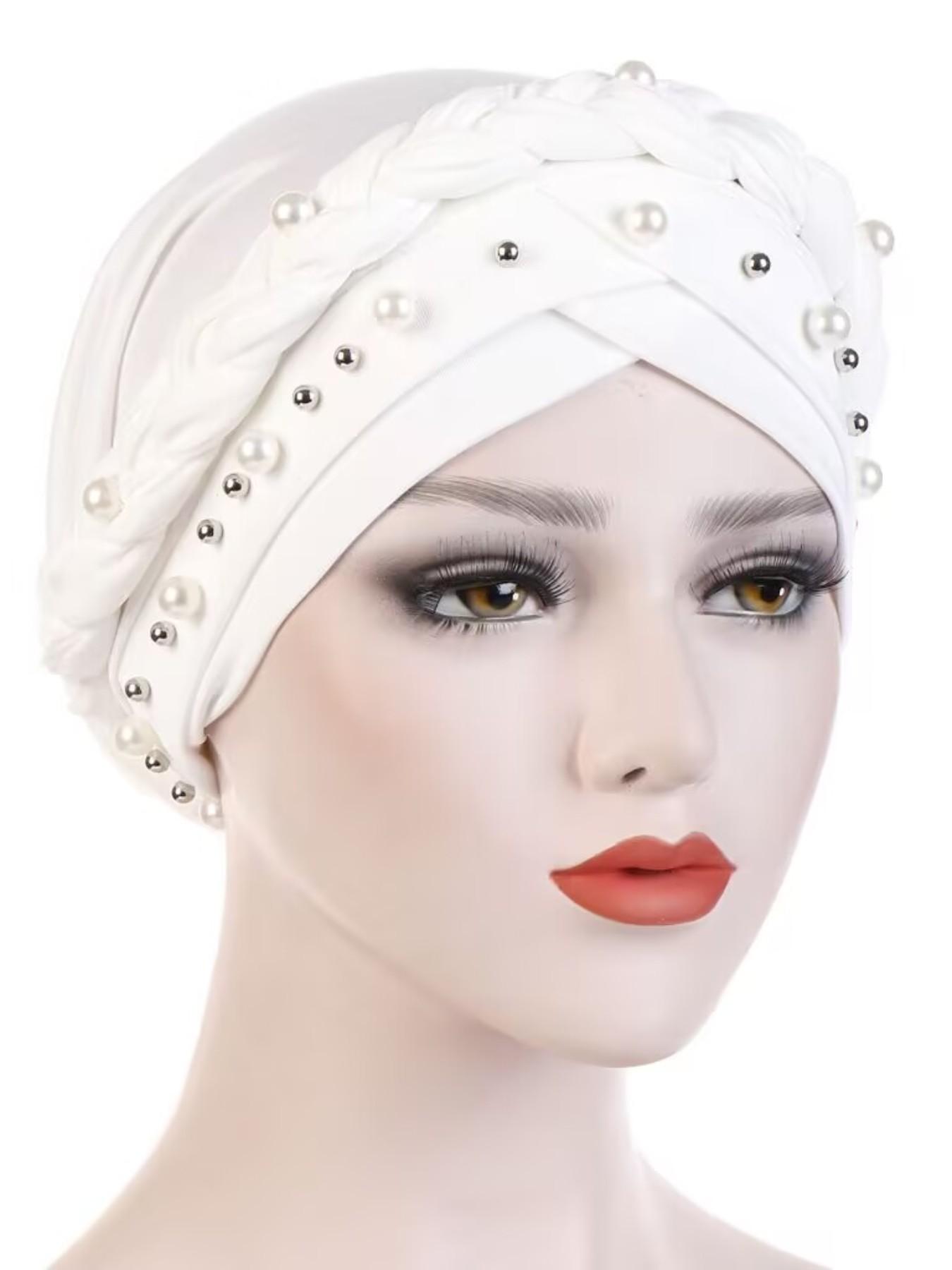 Elastic Ramanda Turban Hat, Head Wrap Under Scarf, Mid-East Head Scarf, Hijab Cap, Inner Cap, Windproof, Full Neck, for Women