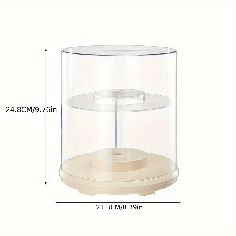 Double Layer Action Figure Storage Box Display Rack, 360 Degree Manual Rotation Design, High Transparency Cover, Stackable Collector Display for Collectibles