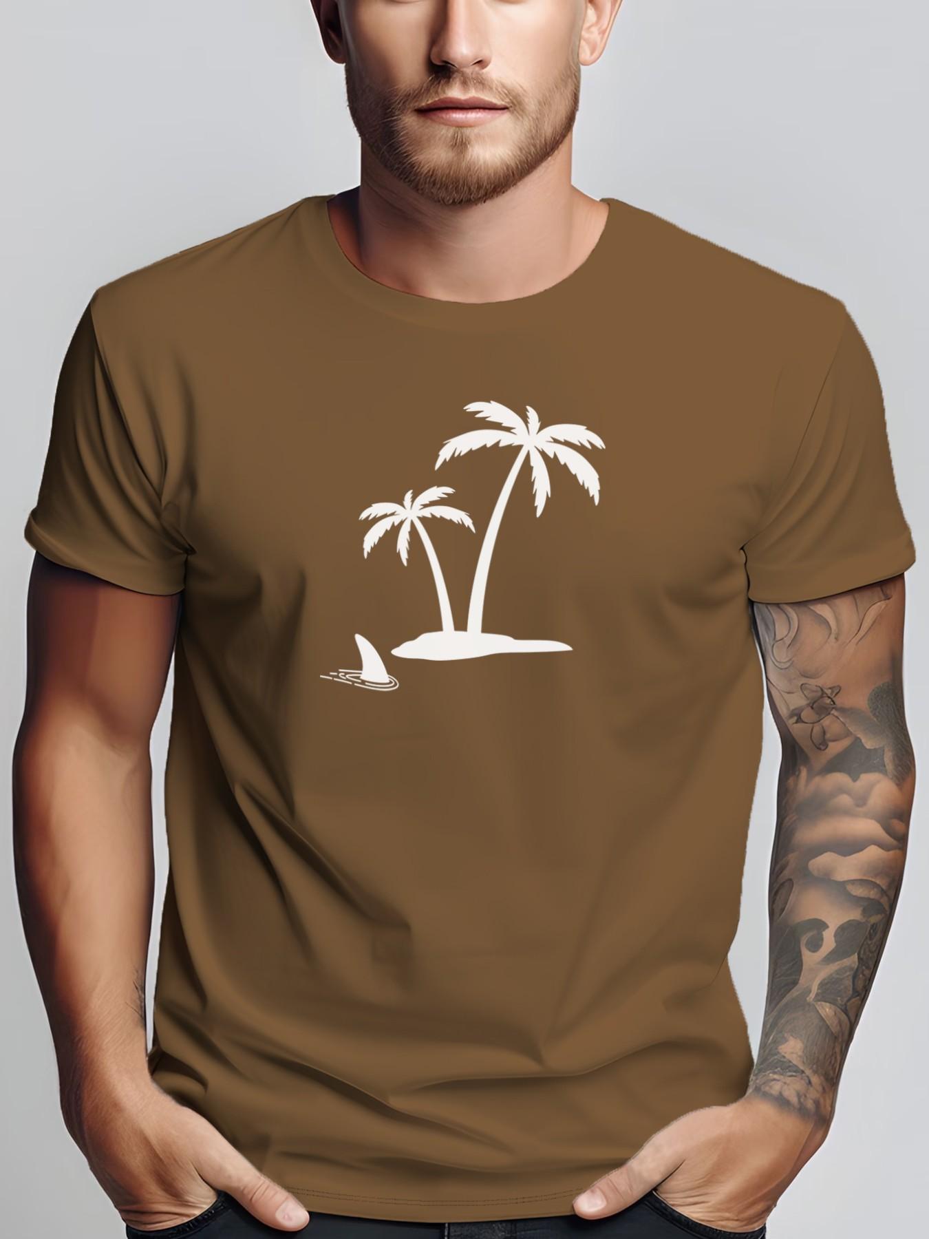 Men's Summer Micro-Stretch Comfort Round Neck Printed T-Shirt, Fashionable Trendy Wear, Best Choice for Men, Casual Stylish Tee