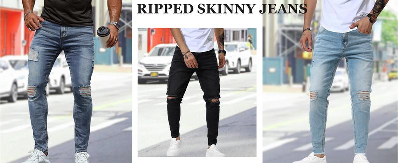 TUREFACE Mens Jeans Slim Fit Skinny Denim Stretch Tapered Jean Pants TUREFACE Mens Jeans Slim Fit Skinny Denim Stretch Tapered Jean Pants