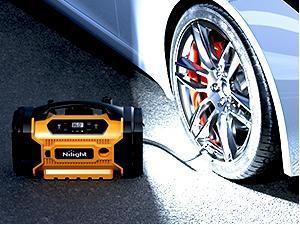 Nilight Portable Digital Tire Inflator - 160PSI Dual Motors AC/DC Dual Power Automotive Vehicle Tool with Auto Shutoff, Inflation/Deflation for Cars, Inflatables