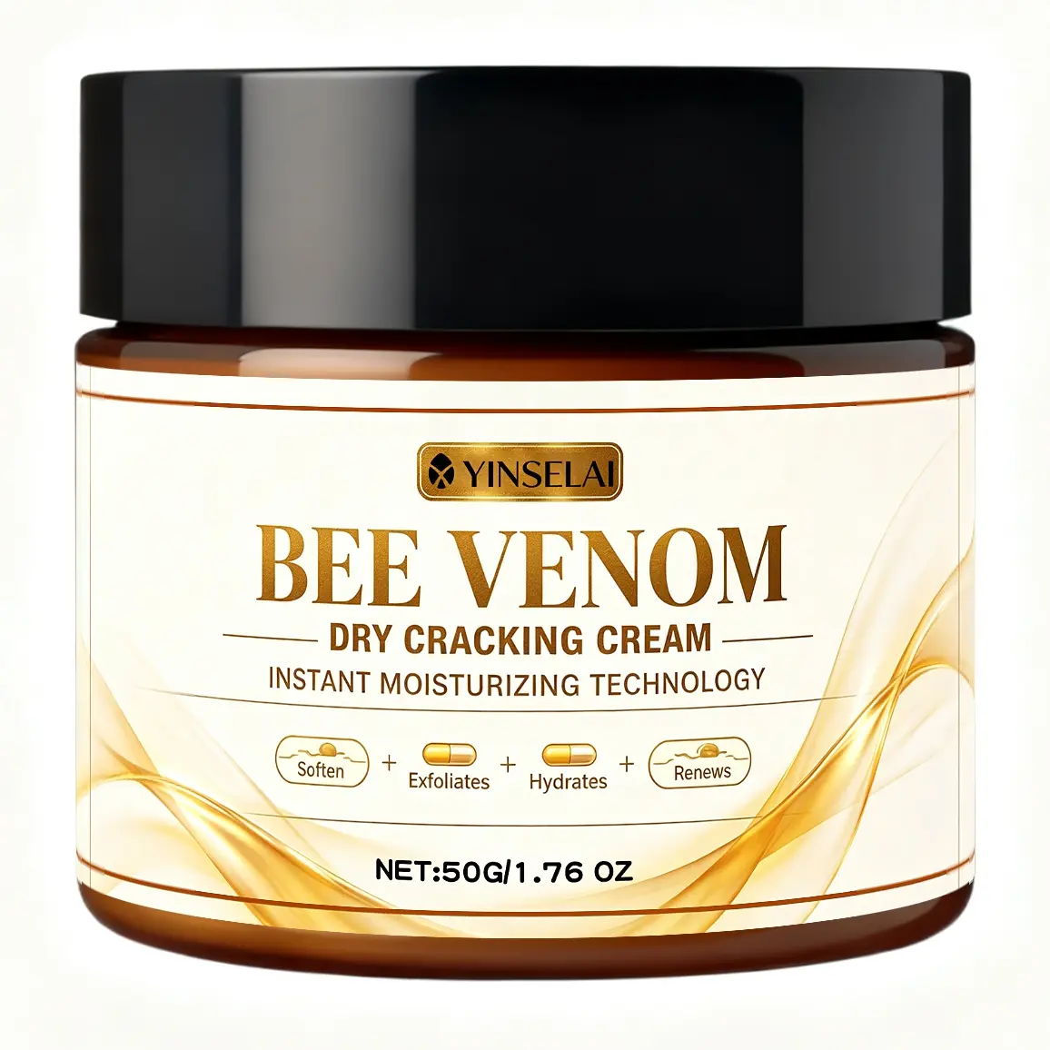 BEEVENOM Foot Cream, Bee Venom Dry Cracked Heel Cream for Dry Feet, Intensive Moisturizing & Exfoliating Foot Care, Softens Calluses & Rough Skin, Deep Hydration Repair for Cracked Heels, Essential Pedicure Treatment for Baby Soft Feet. #Skincare #FootCar