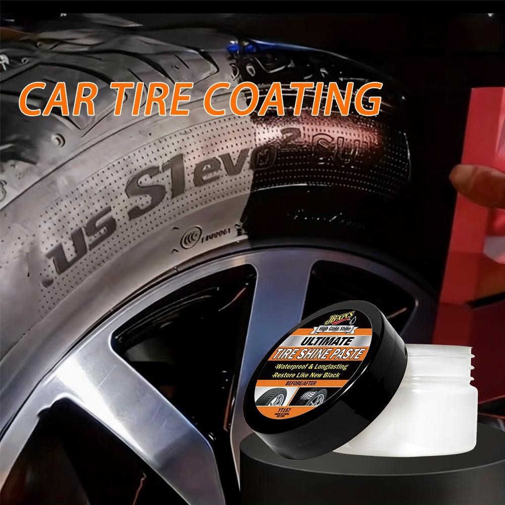 Car Tire Wax Restorer Gloss Enhancer, Crystal Clear Plastic Panel Renewal, Tire Back to Shine Polish, Ultimate Tire Care Solution